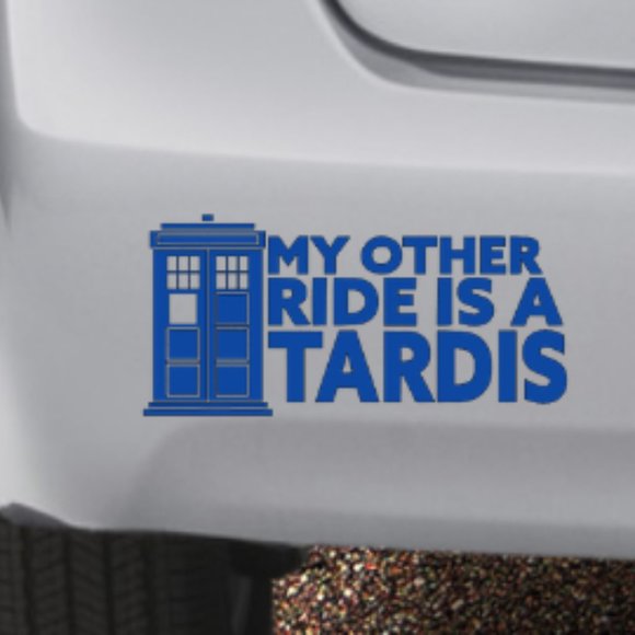 My Other Ride Is A Tardis Vinyl Decal - Picture 1 of 3